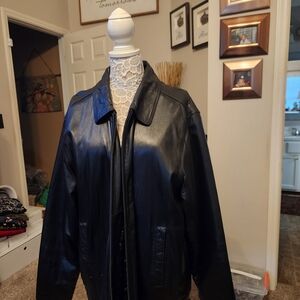 Black Leather Men's Jacket